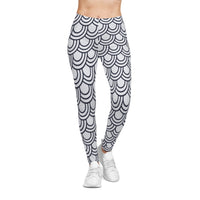 Chic Wave Pattern Women's Casual Leggings