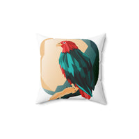 Tropical Parrot Decorative Pillow with Geometric Design