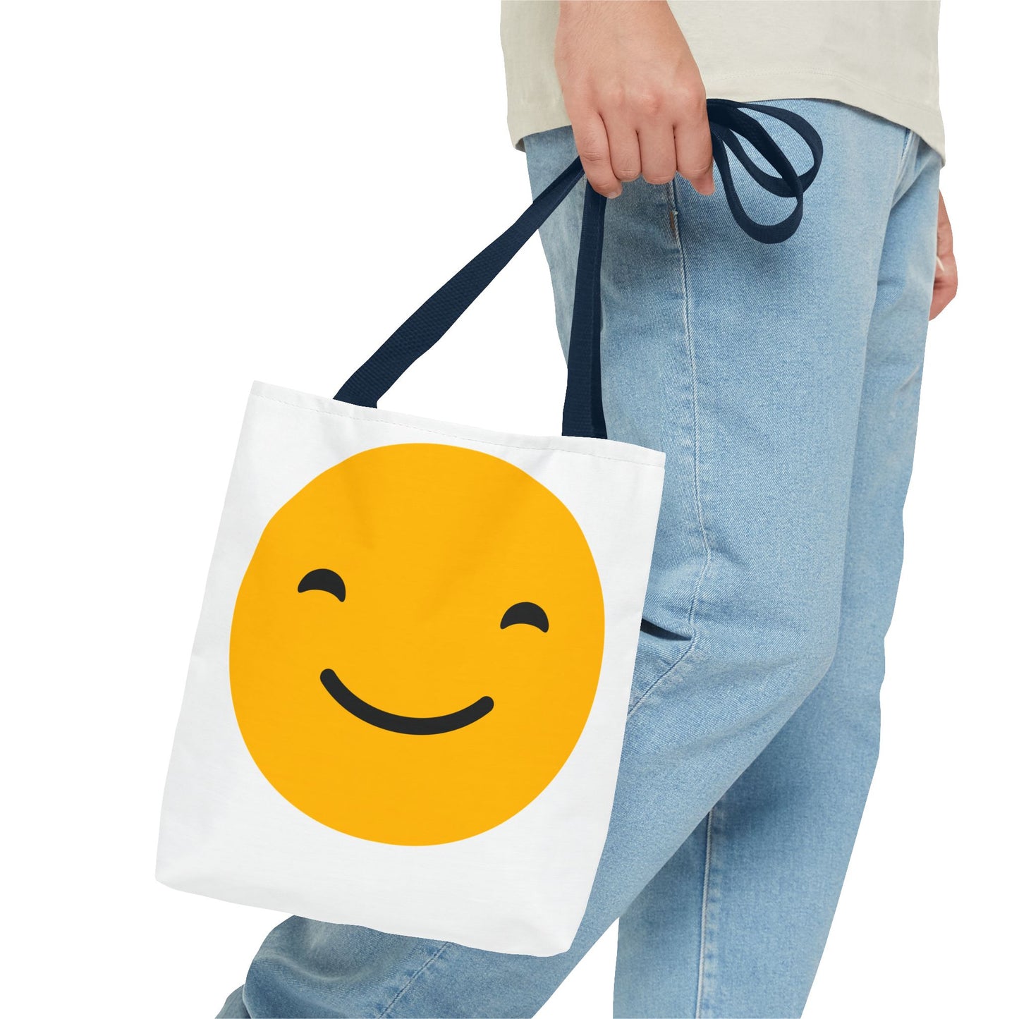 Smile & Frown Reversible Tote Bag - Cute Canvas Bag for Everyday Use