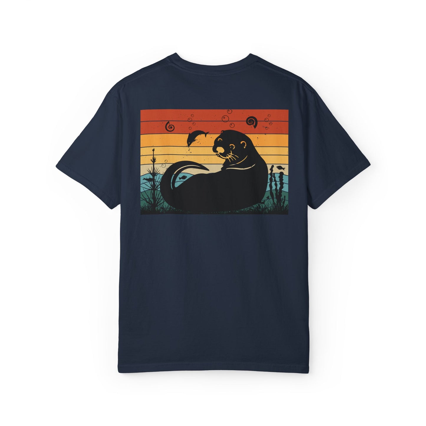 Coastal Vibe Unisex Garment-Dyed T-shirt with Otter Design