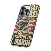 Military-Themed Phone Case - 'God Created Beer' Design