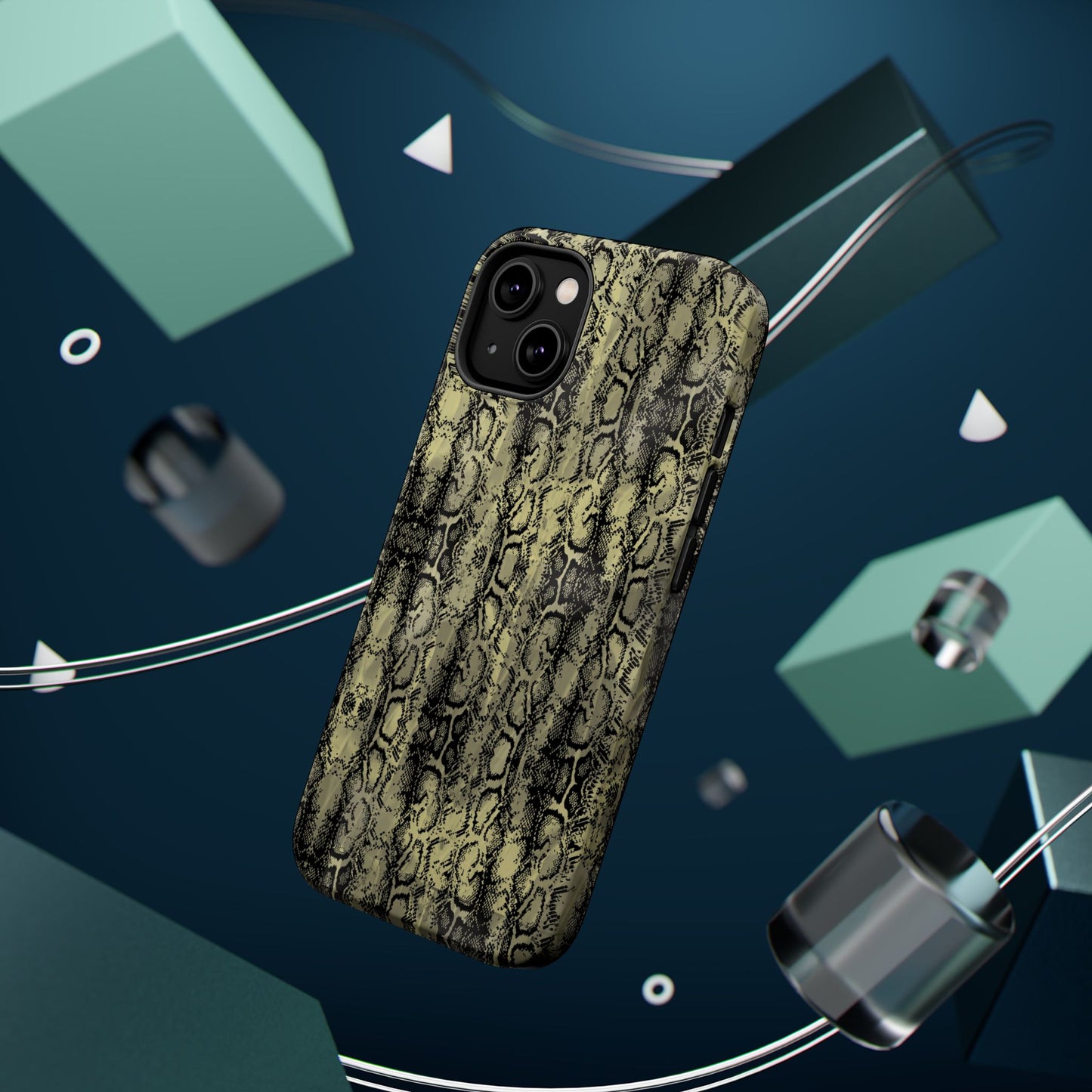 Stylish Snake Skin Magnetic Tough Case - Durable Protection for Your Phone