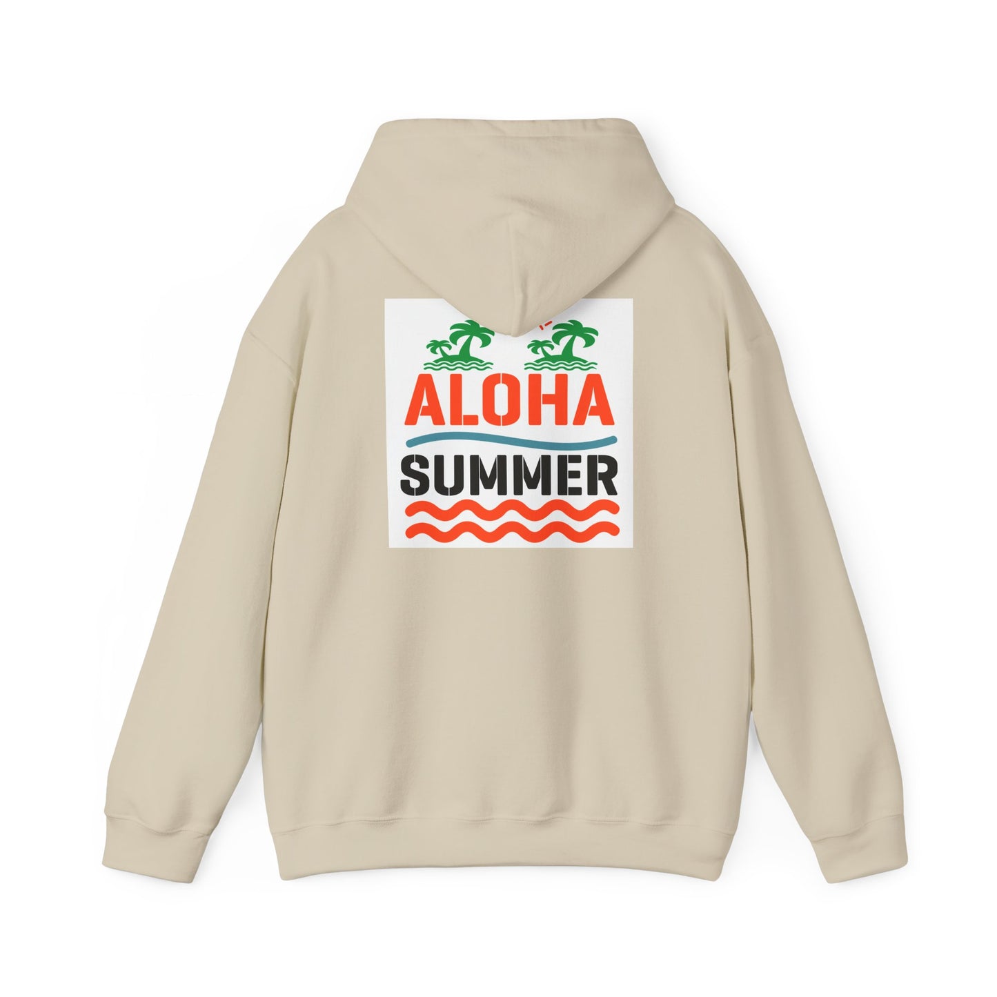 Aloha Summer Hoodie,Tropical Beach Wear,Unisex Sweatshirt,Vacation Outfit, Summer  iconic Waikiki Beach Oahu combines urban