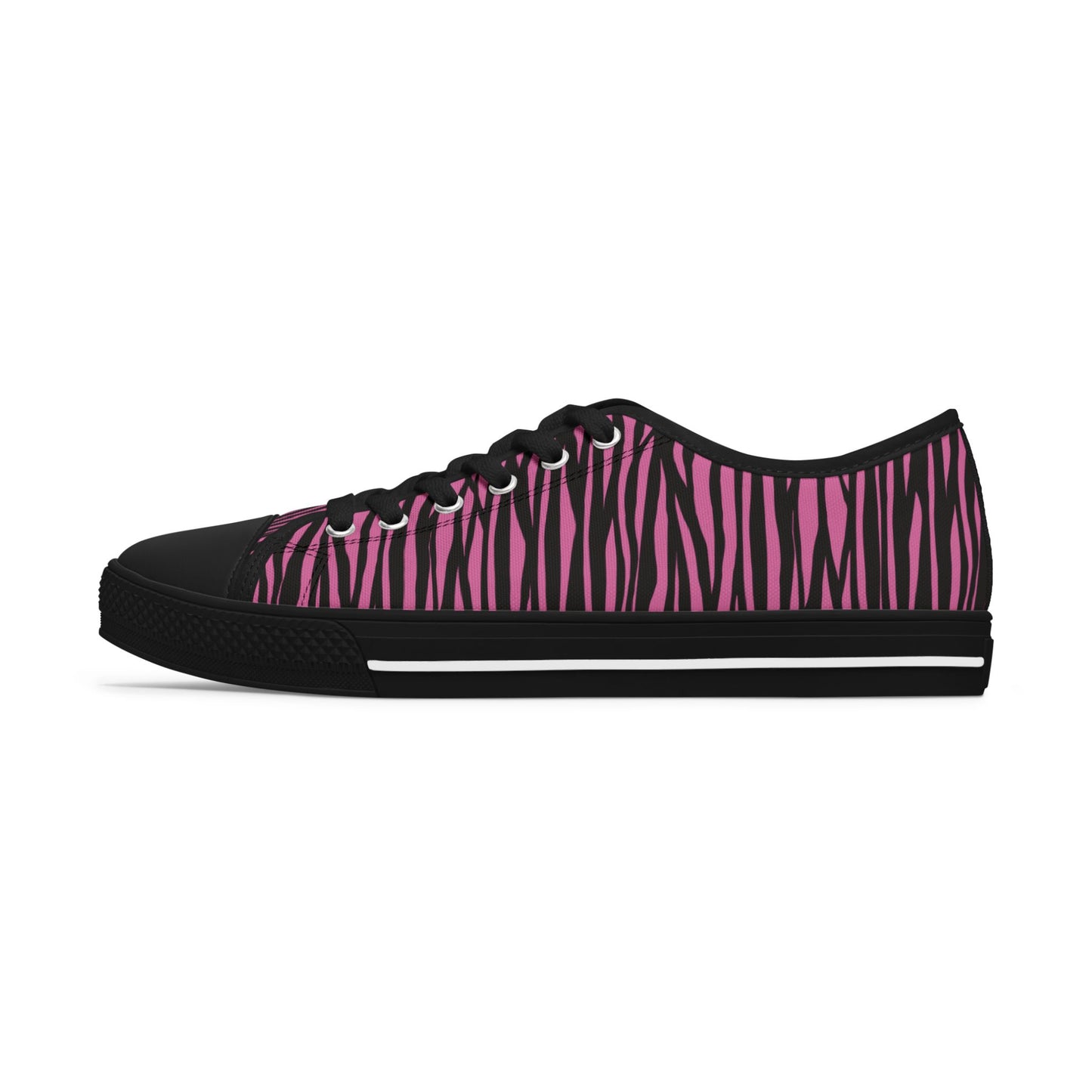 Trendy Women's Low Top Sneakers - Pink Zebra Striped Casual Footwear, Stylish Sneakers for Everyday Wear, Unique Fashion Statement, [...]