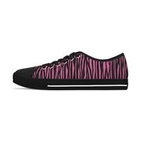 Trendy Women's Low Top Sneakers - Pink Zebra Striped Casual Footwear, Stylish Sneakers for Everyday Wear, Unique Fashion Statement, [...]