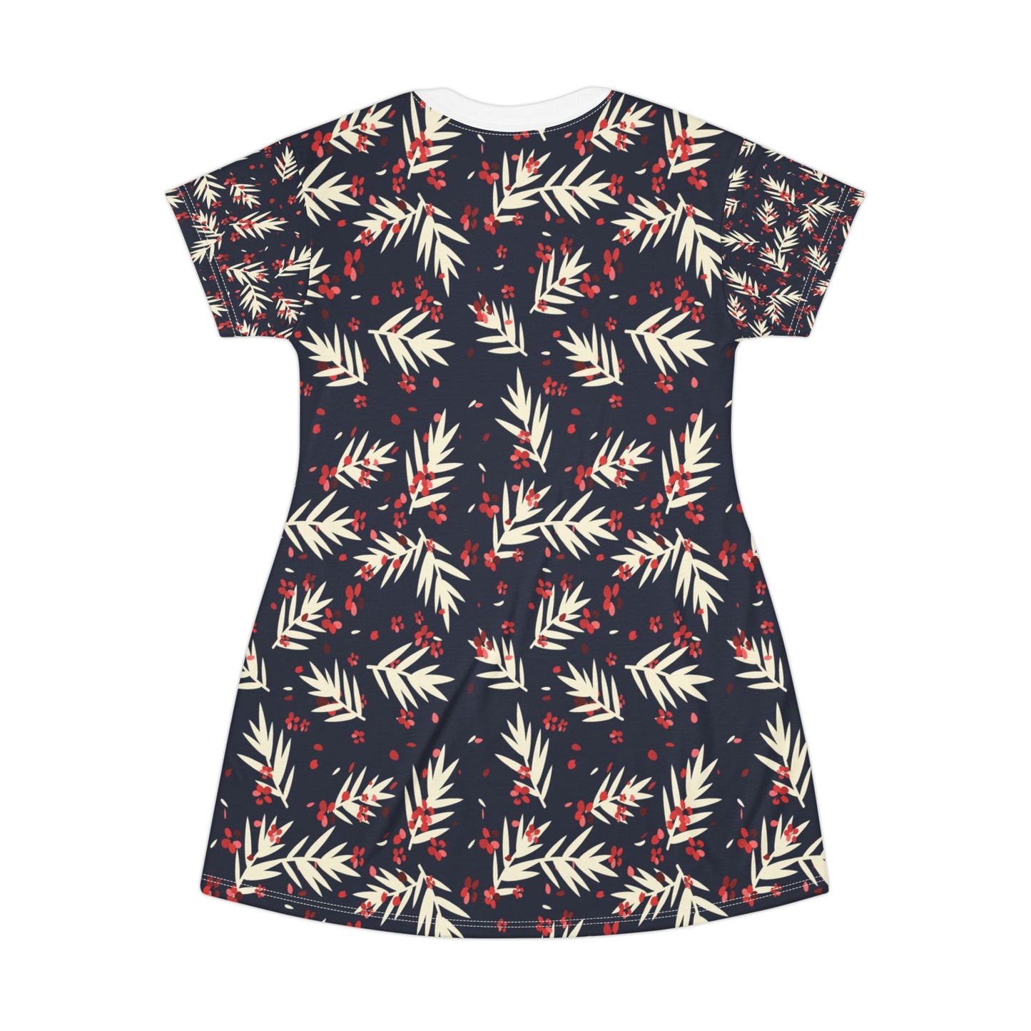 Tropical Leaf T-Shirt Dress - Casual Summer Style for Every Occasion