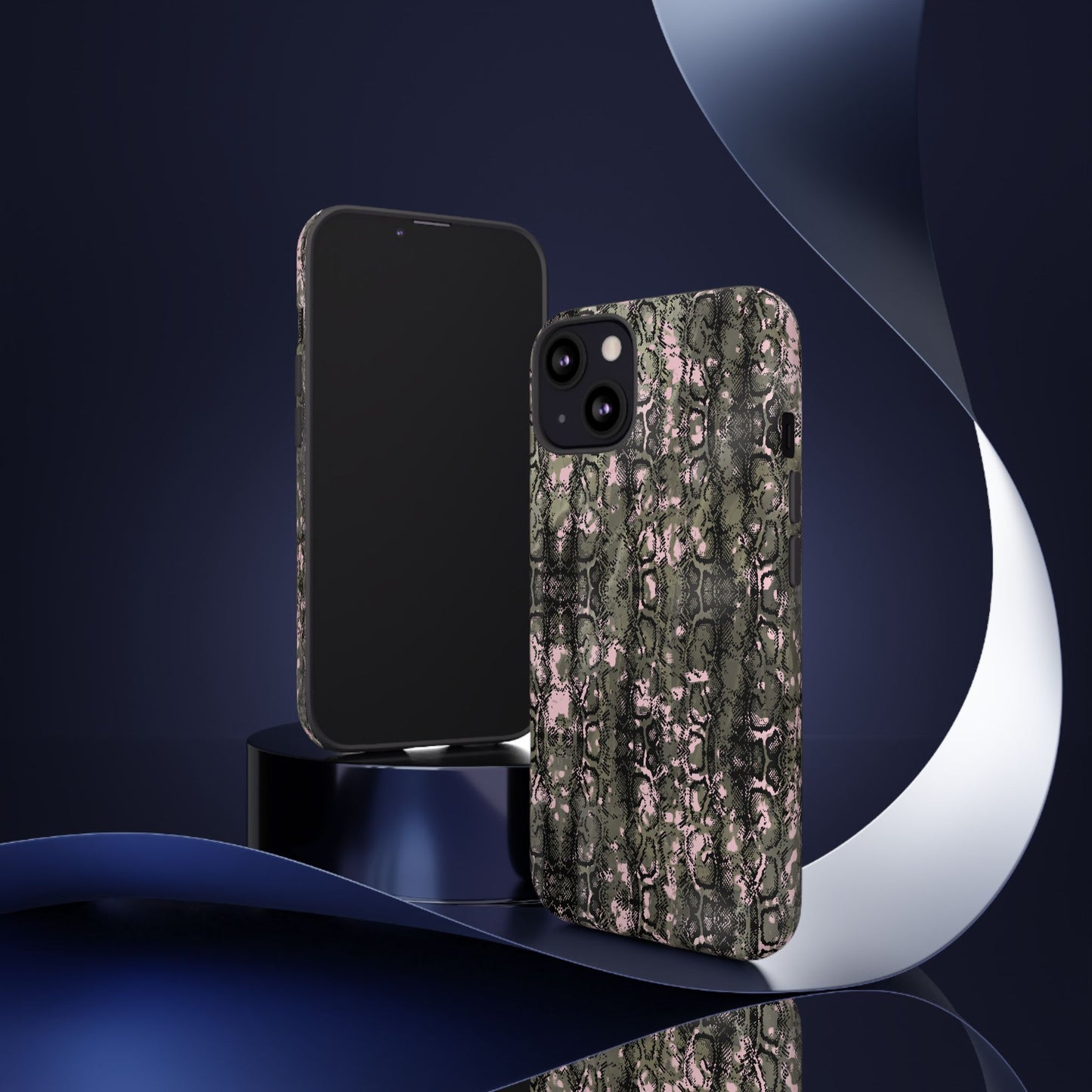 Camo Snake Pattern Phone Case – Rugged Protection Meets Bold Style  Turn heads while protecting your phone with this fierce camo snake pattern case—where urban edge meets outdoor grit.
