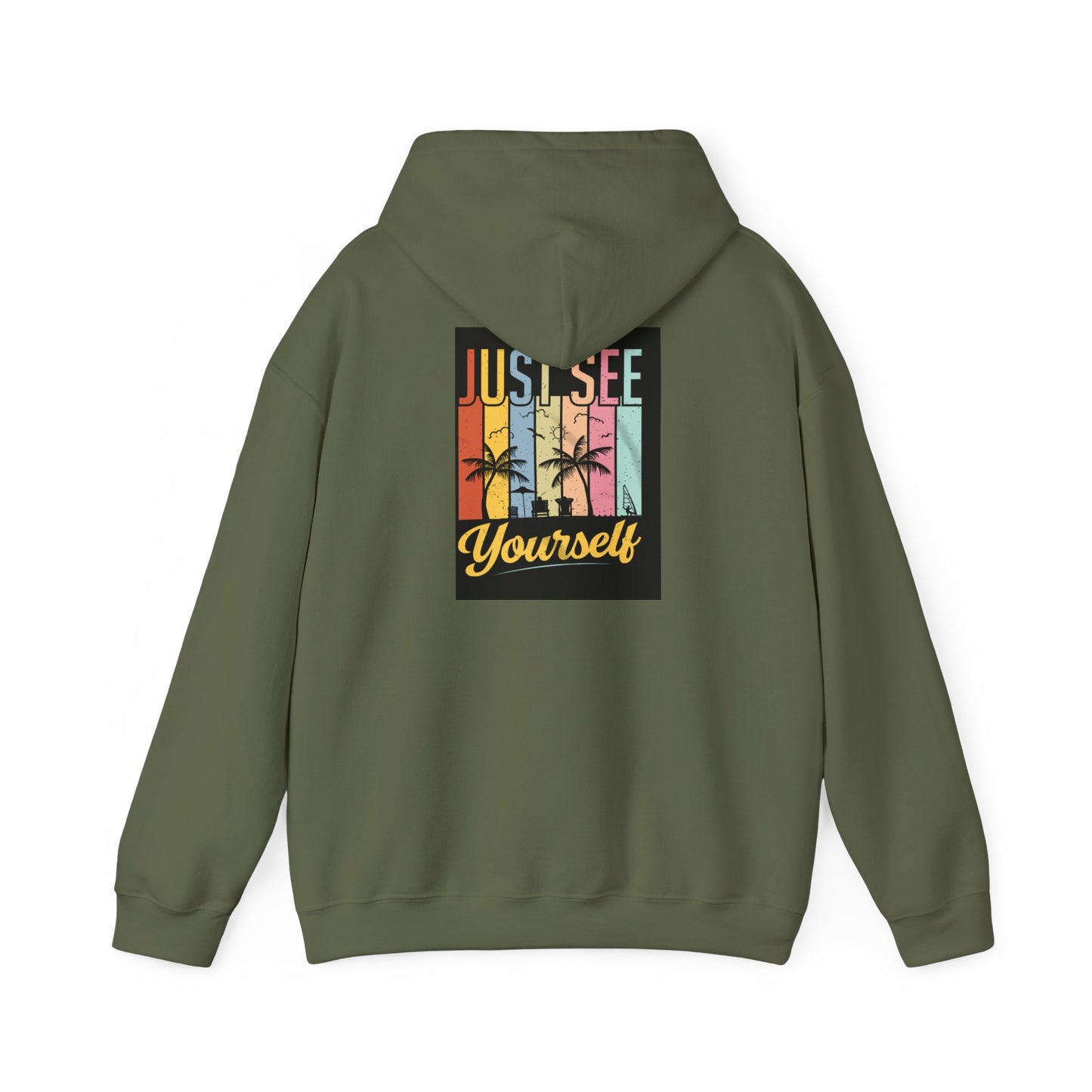 Motivational Hooded Sweatshirt - Just See Yourself, Unisex Hoodie, Cozy Gift, Everyday Affirmation, Inspirational Sweatshirt,