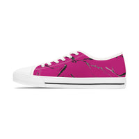 Trendy Pink Marble Low Top Sneakers for Women