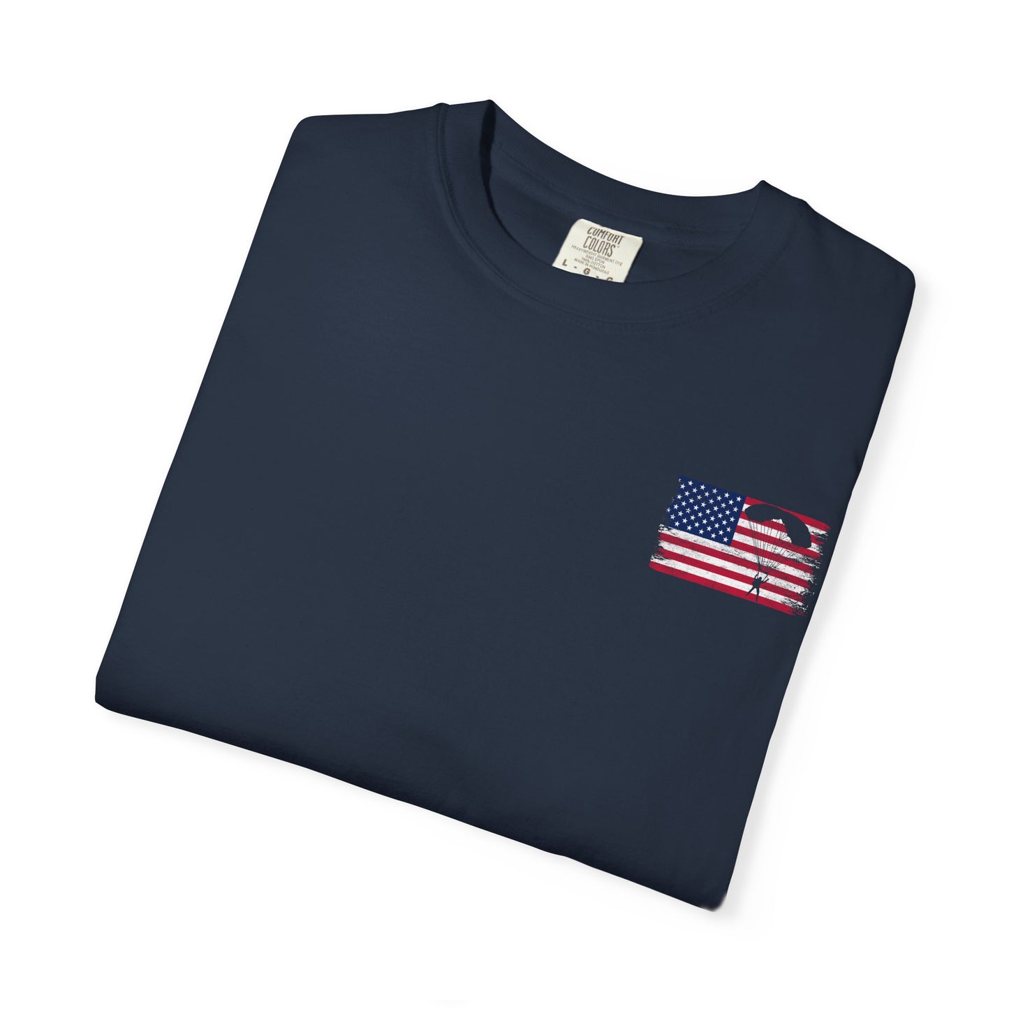 Patriotic Garment-Dyed T-Shirt - Vintage American Flag Design