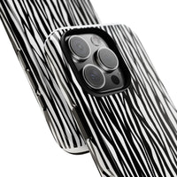Tough Cases: Stylish Black and White Zebra Print Phone Case