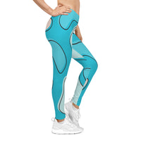 Trendy Women's Casual Leggings - Vibrant Swirl Design for Everyday Comfort