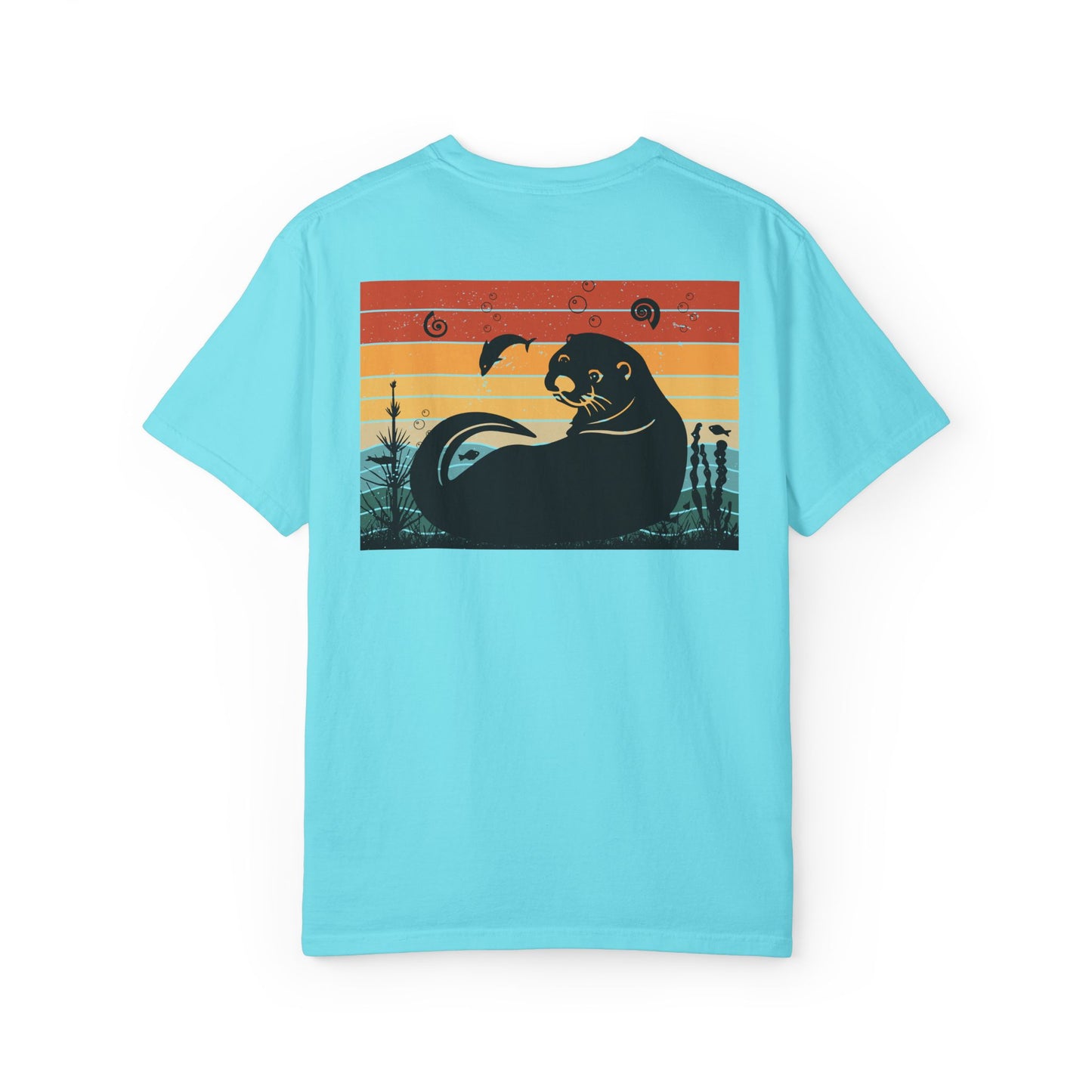 Coastal Vibe Unisex Garment-Dyed T-shirt with Otter Design