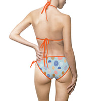 Colorful Polka Dot Women's Bikini Swimsuit - Perfect for Summer & Beach Days