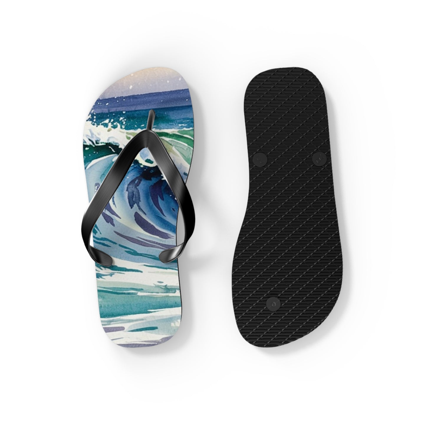 Ocean Wave Flip Flops - Summer Beach Footwear
