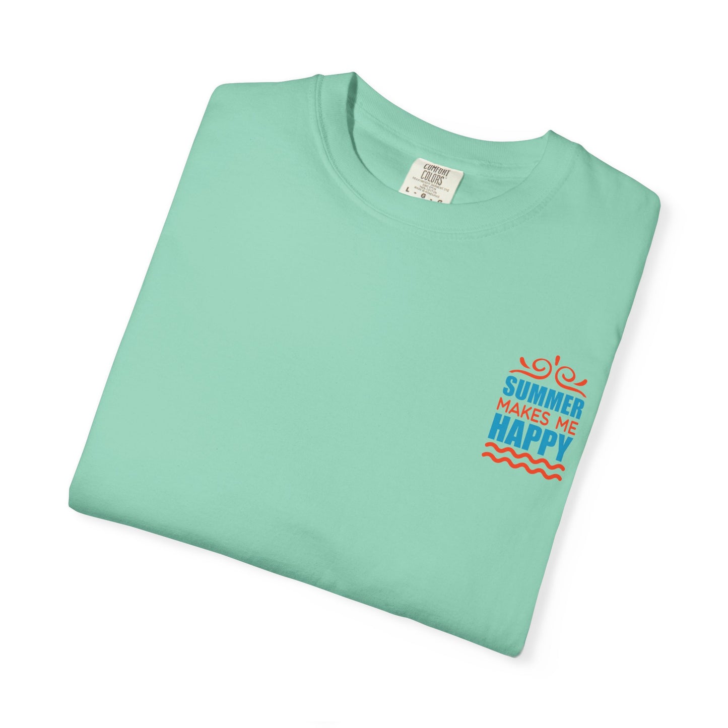 Summer Makes Me Happy T-Shirt, Unisex Summer Tee, Beach Vibes Shirt, Gift for Sun Lovers, Vacation Wear, Relaxed Fit Top