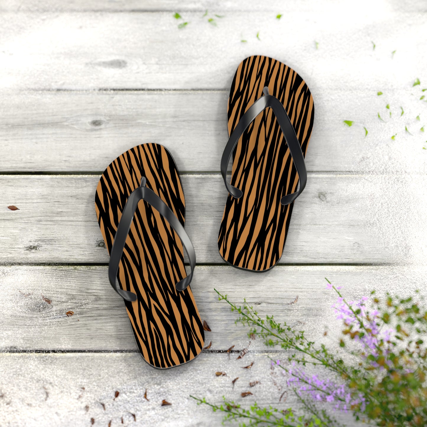 Stylish Animal Print Flip Flops for Beach Days, Summer Sandals, Vacation Footwear, Casual Slip-Ons, Gift for Her