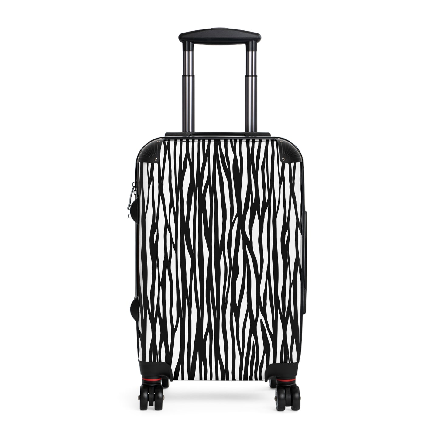 Modern Zebra Print Suitcase - Stylish Luggage for Travel Enthusiasts