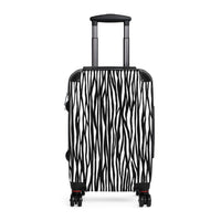 Modern Zebra Print Suitcase - Stylish Luggage for Travel Enthusiasts