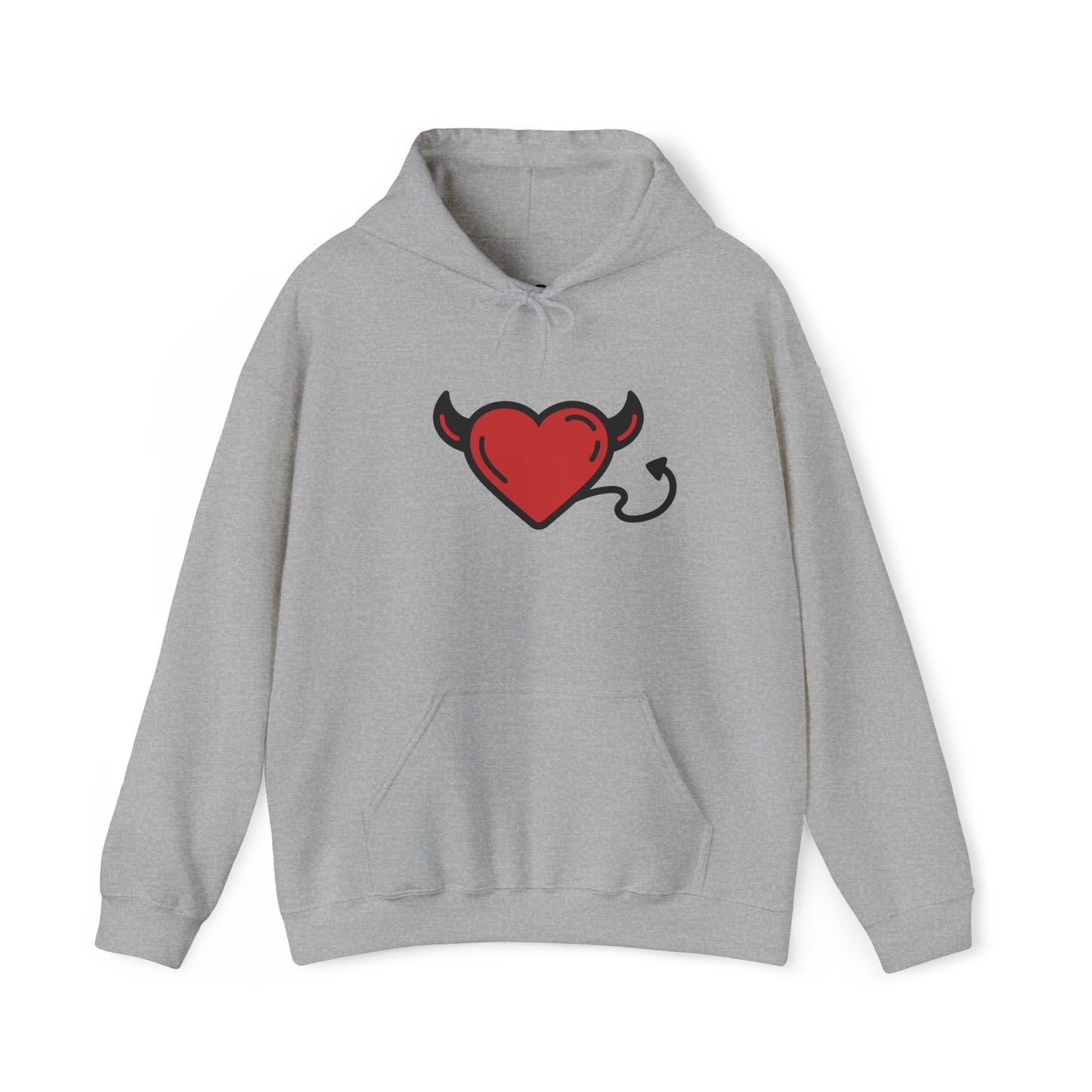 Devilish Heart Hoodie - Unisex Heavy Blend™ Sweatshirt for Fun-Loving Spirits