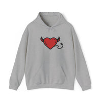 Devilish Heart Hoodie - Unisex Heavy Blend™ Sweatshirt for Fun-Loving Spirits
