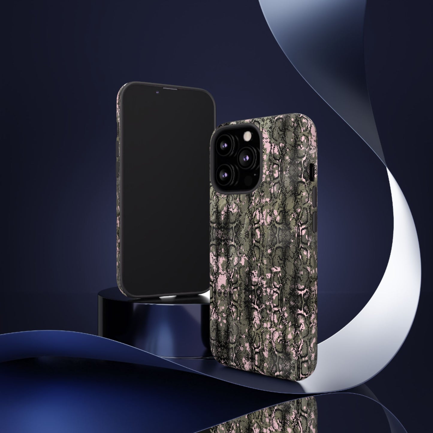 Camo Snake Pattern Phone Case – Rugged Protection Meets Bold Style  Turn heads while protecting your phone with this fierce camo snake pattern case—where urban edge meets outdoor grit.