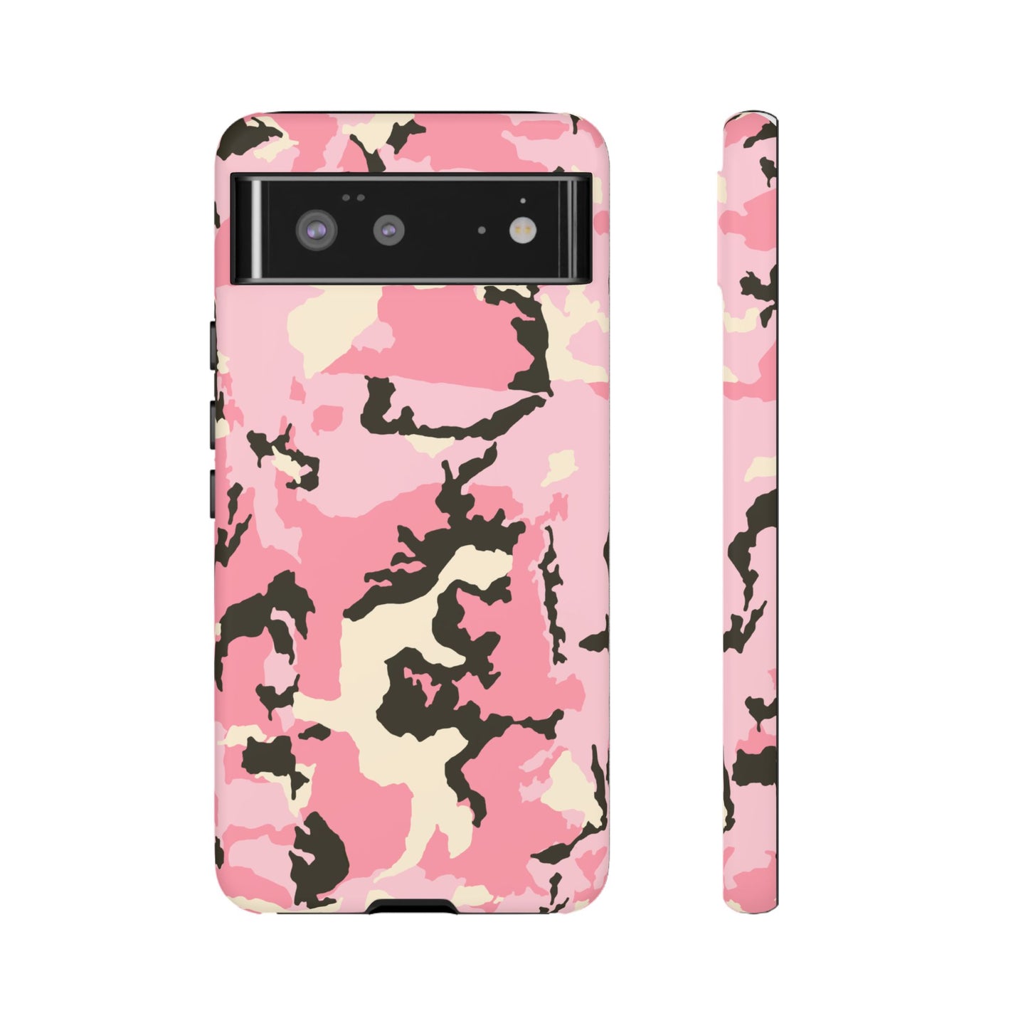 Stylish Tough Phone Case – Pink Camo Design for Bold Protection  Make a statement while keeping your phone safe with this eye-catching pink camouflage case that blends fashion with durability.