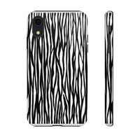 Tough Cases: Stylish Black and White Zebra Print Phone Case