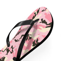 Stylish Pink Camo Flip Flops - Trendy Summer Footwear for Beach & Pool