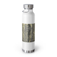 Stylish Snake Print Insulated Water Bottle - 22oz Copper Vacuum Flask