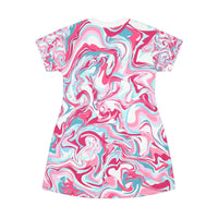 Marble Swirl T-Shirt Dress - Comfortable, Trendy Summer Fashion for Casual Outings