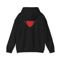 Devilish Heart Hoodie - Unisex Heavy Blend™ Sweatshirt for Fun-Loving Spirits