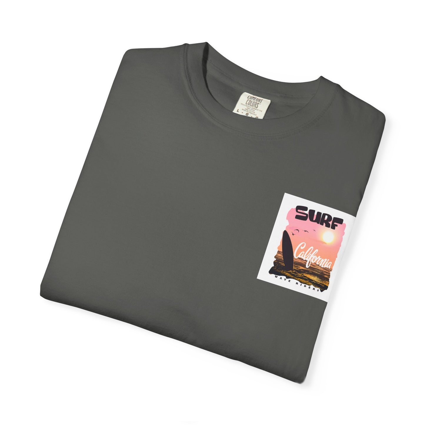 California Surf Graphic Tee - Unisex Garment-Dyed T-Shirt for Beach Lovers, Summer Vibes, Gift for Surfers, Casual Wear,