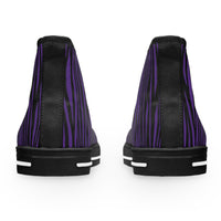 Purple Zebra Print High Top Sneakers for Women