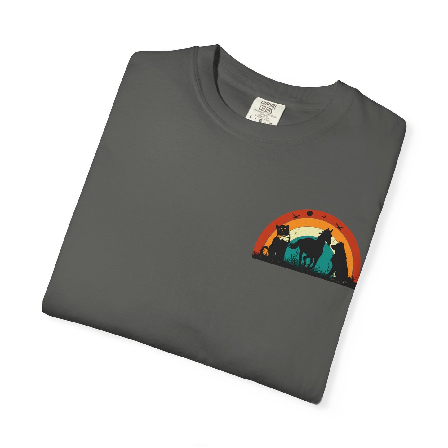 Rainbow Animal Scene Unisex T-Shirt - Nature Lover's Gift