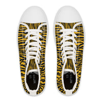 Stylish Women's High Top Sneakers - Bold Tiger Stripe Design