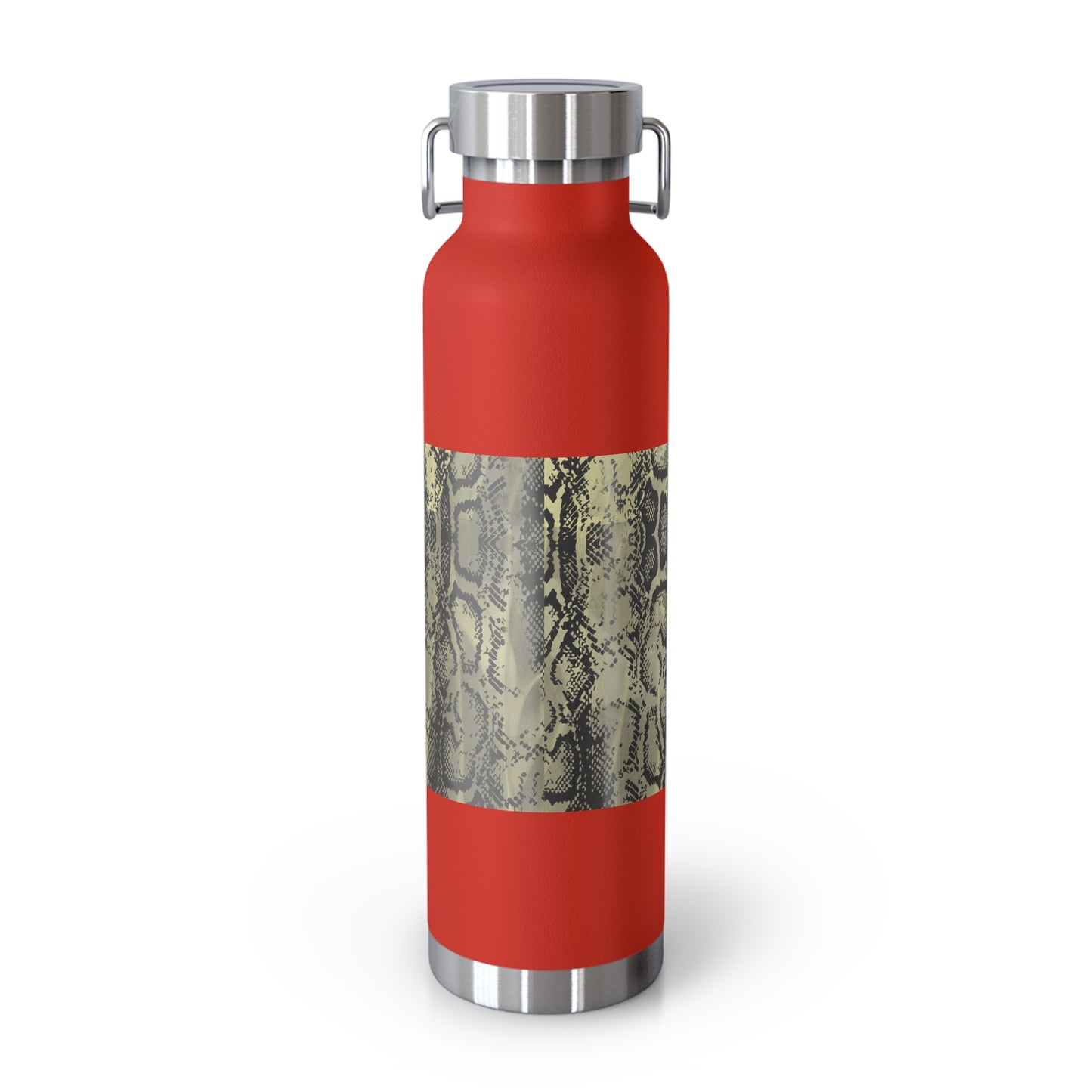 Stylish Snake Print Insulated Water Bottle - 22oz Copper Vacuum Flask