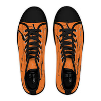 Stylish Orange Marble High Top Sneakers for Women