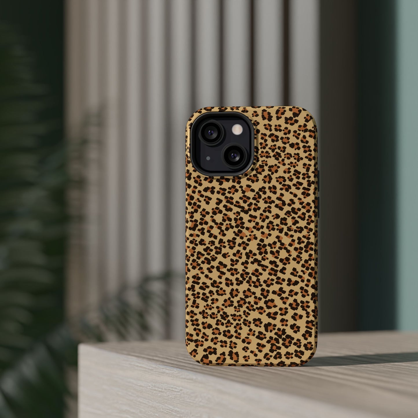 Leopard Print Magnetic Tough Case for iPhone – Bold Style, Rugged Protection  Make a fierce statement while keeping your iPhone safe with this stylish and durable magnetic tough case featuring a trendy leopard print design.