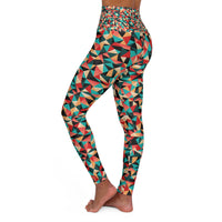 Geometric Print High Waisted Yoga Leggings for Activewear