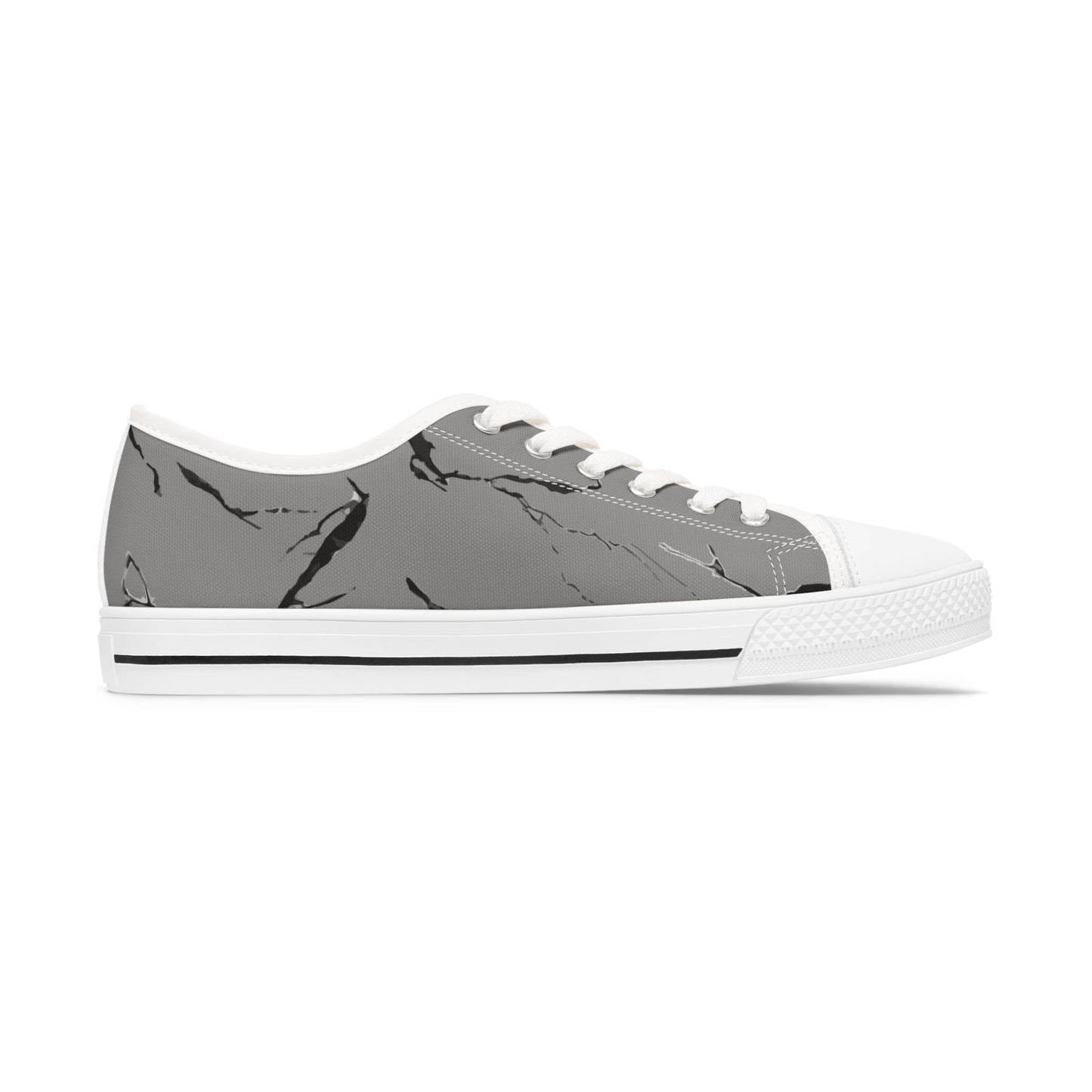 Trendy Women's Low Top Sneakers with Marble Design