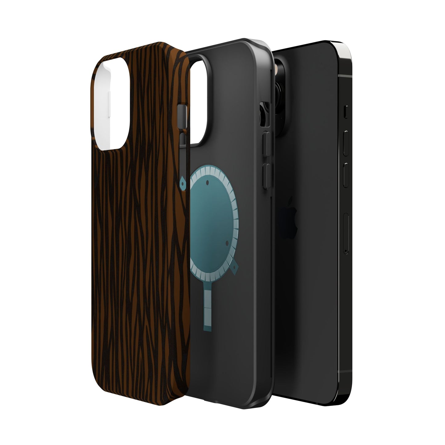 Stylish Magnetic Tough Phone Case - Bold Striped Design