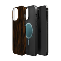 Stylish Magnetic Tough Phone Case - Bold Striped Design