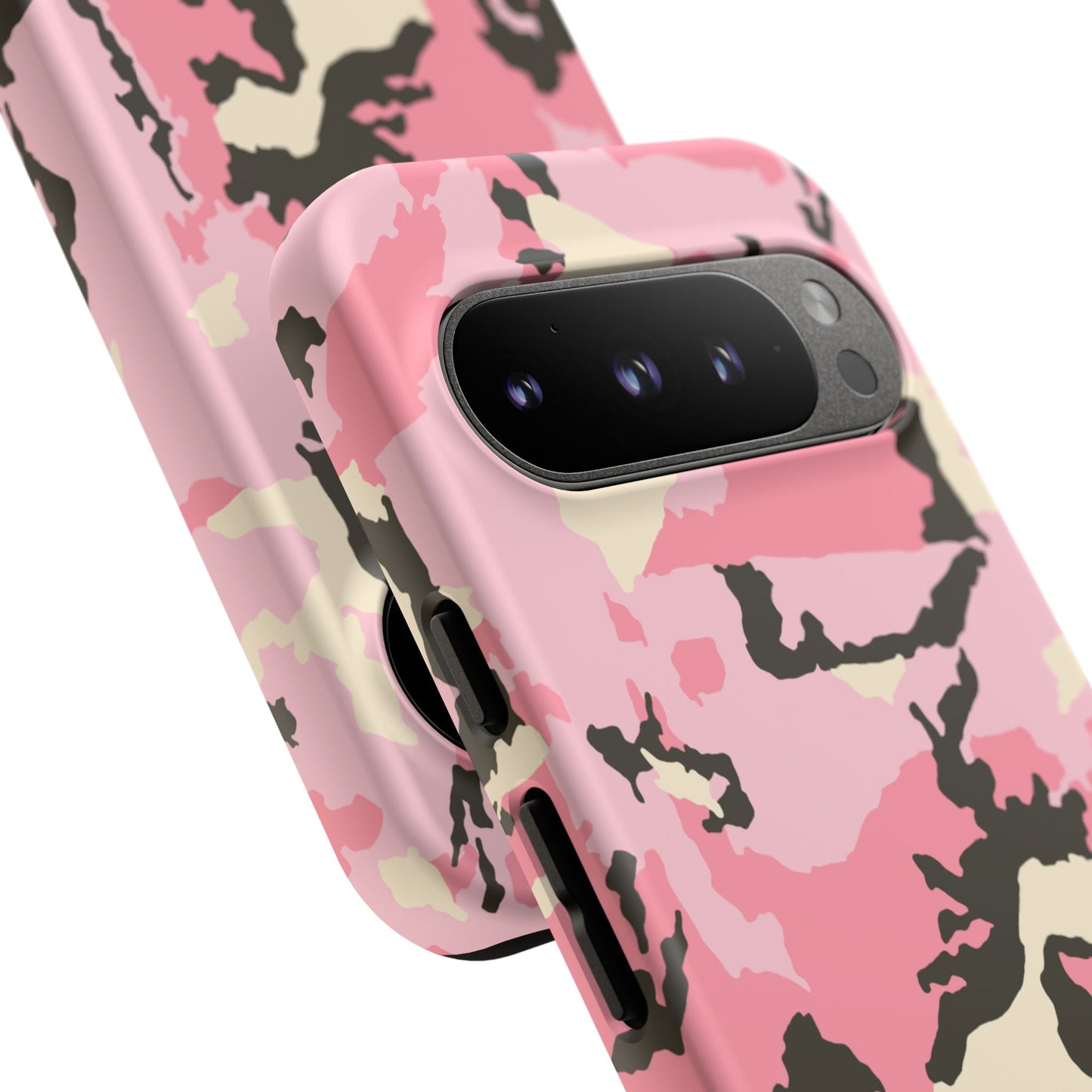 Stylish Tough Phone Case – Pink Camo Design for Bold Protection  Make a statement while keeping your phone safe with this eye-catching pink camouflage case that blends fashion with durability.