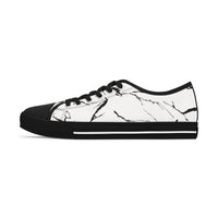 Chic Marble Print Women's Low Top Sneakers - Stylish Casual Footwear