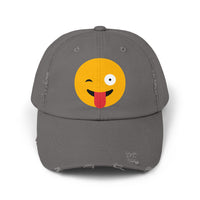 Funny Emoji Distressed Cap for Casual Wear
