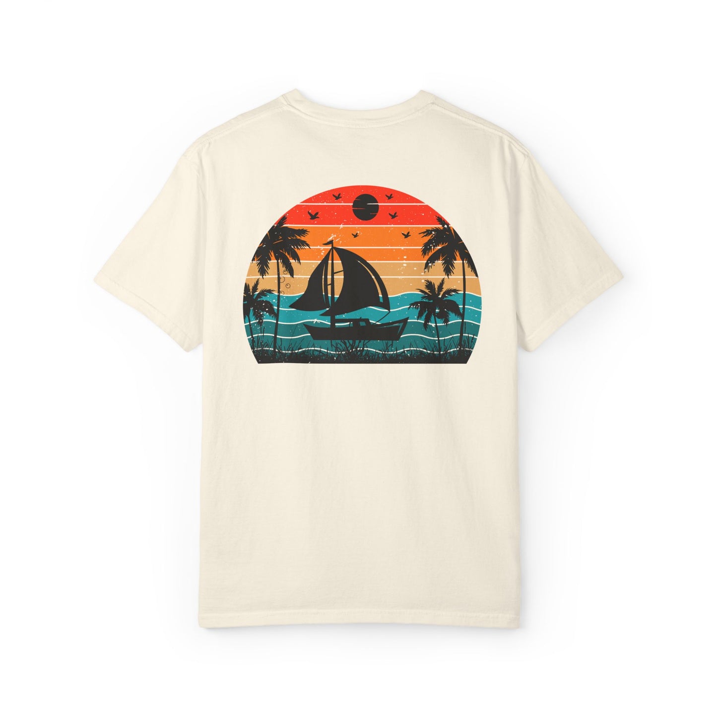 Sunset Sail Unisex Garment-Dyed T-Shirt | Beach Vibes Tee