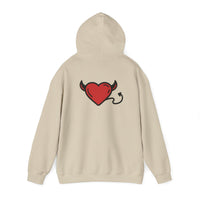 Devilish Heart Hoodie - Unisex Heavy Blend™ Sweatshirt for Fun-Loving Spirits