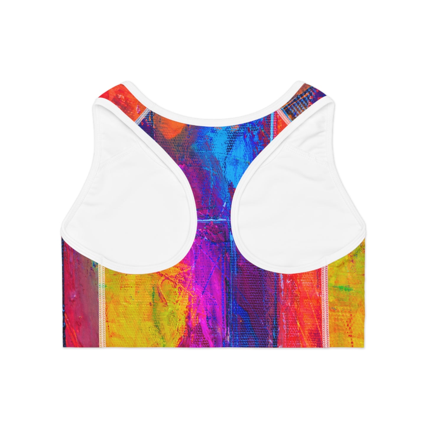 Vibrant Abstract Sports Bra for Active Lifestyle