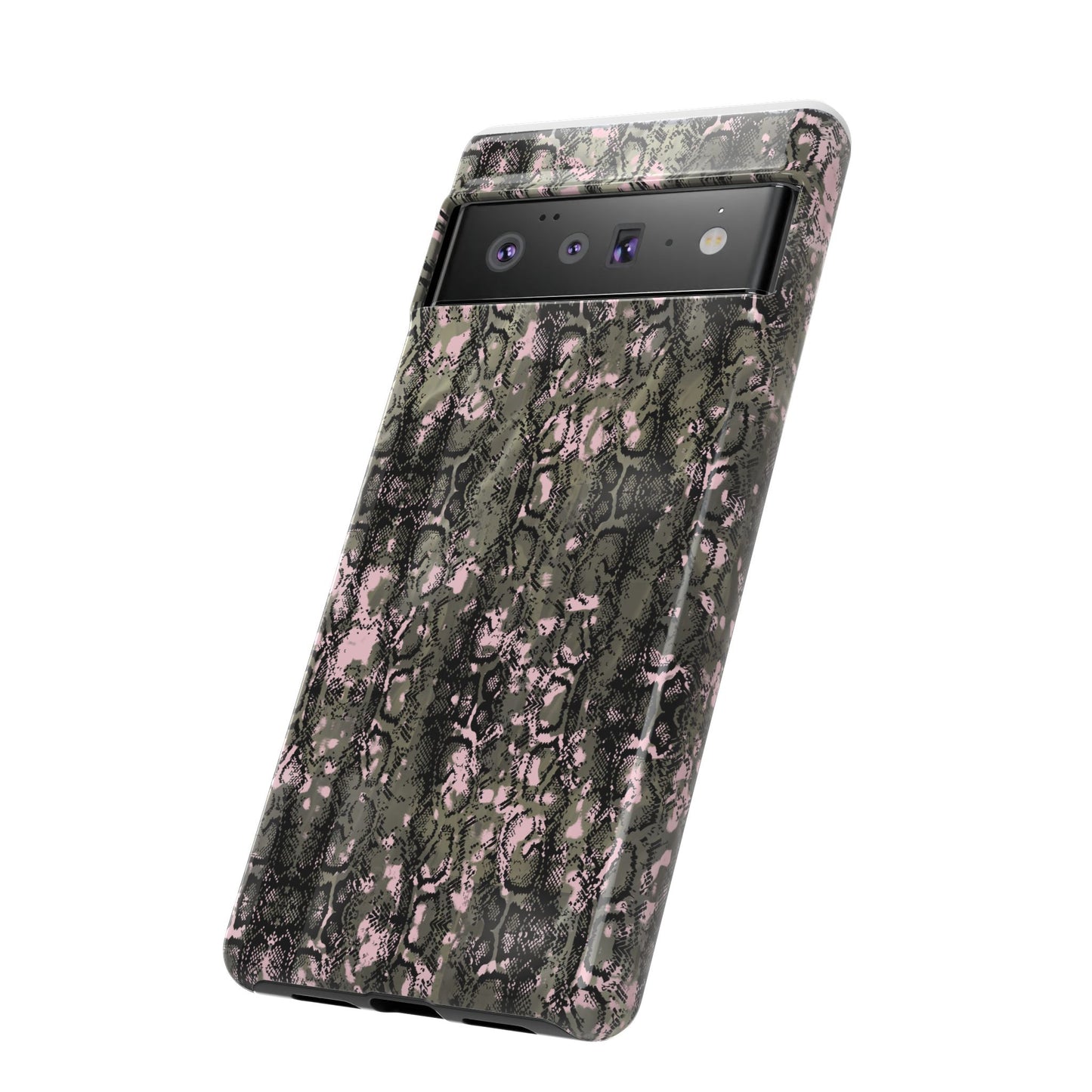 Camo Snake Pattern Phone Case – Rugged Protection Meets Bold Style  Turn heads while protecting your phone with this fierce camo snake pattern case—where urban edge meets outdoor grit.